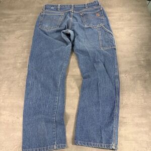 Riverside FR Work Jeans Mens 36x33 Blue Relaxed Fit HRC2 Carpenter Indura Denim